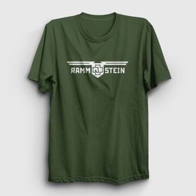 Presmono Unisex Wings Rammstein Yeşil T-shirt