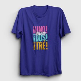 Presmono Uno Dos Tre Green Day Siyah Unisex T-Shirt