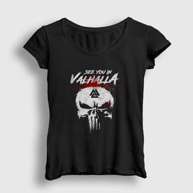 Presmono Valhalla Vikings Kadın T-shirt
