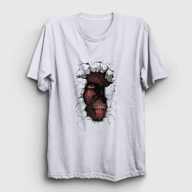 Presmono Wall Anime Attack On Titan Beyaz Unisex T-shirt