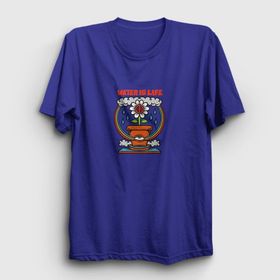 Presmono Water is Life Çiçek Siyah Unisex T-Shirt