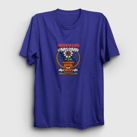 Presmono Water is Life Çiçek Siyah Unisex T-Shirt