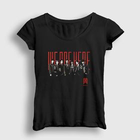 Presmono We Are Here K-Pop Monsta X Kadın T-shirt
