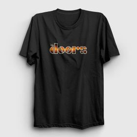 Presmono Wood the Doors Siyah Unisex T-shirt