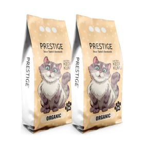 Prestige 2x10 lt Doğal Kokusuz Bentonit İnce Taneli Topaklaşan Kedi Kumu