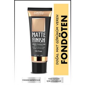Pretty Beauty No:3 Matte Finish Liquid Yağsız Fondöten