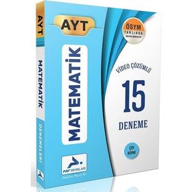 PRF Yayınları AYT Matematik Video Çözümlü 15 Deneme