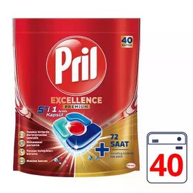 Pril 40 Tablet Excellence 5/1 Arada Bulaşık Makinesi Deterjanı