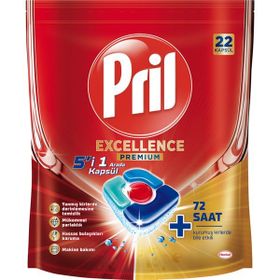 Pril Excellence 5'i 1 Arada 22 Kapsül Bulaşık Makinesi Deterjanı