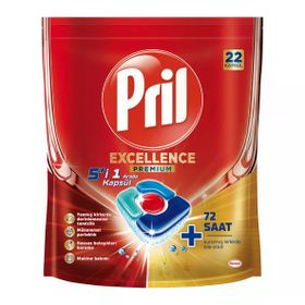 Pril Excellence 5'i 1 Arada 22 Kapsül Bulaşık Makinesi Deterjanı
