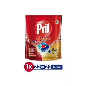 Pril Excellence 5'i 1 Arada 22 Kapsül Bulaşık Makinesi Deterjanı