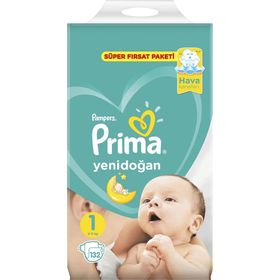 Prima Aktif Bebek No:1 Yenidoğan 132 Adet Bebek Bezi