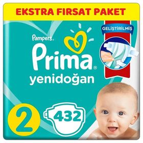 Prima Aktif Bebek No:2 Mini 432 Adet Bebek Bezi