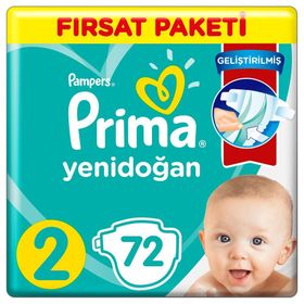 Prima Aktif Bebek No:2 Mini 72 Adet Bebek Bezi