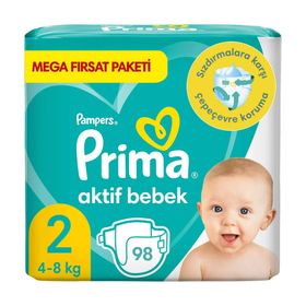 Prima Aktif Bebek No:2 Mini 98 Adet Bebek Bezi