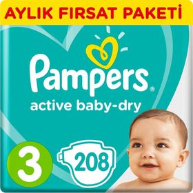 Prima Aktif Bebek No:3 Midi 208 Adet Bebek Bezi