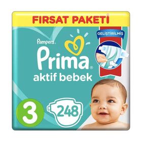 Prima Aktif Bebek No:3 Midi 248 Adet Bebek Bezi