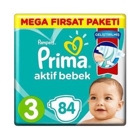 Prima Aktif Bebek No:3 Midi 84 Adet Bebek Bezi