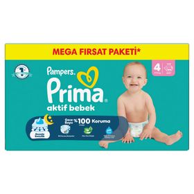 Prima Aktif Bebek No:4 Maxi 104 Adet Bebek Bezi
