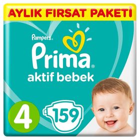 Prima Aktif Bebek No:4 Maxi 159 Adet Bebek Bezi