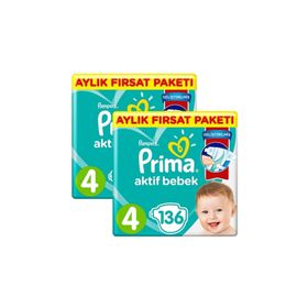 Prima Aktif Bebek No:4 Maxi 272 Adet Bebek Bezi