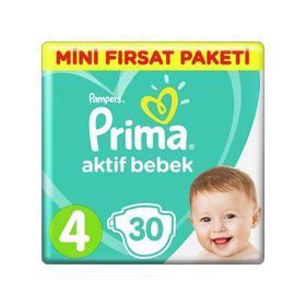 Prima Aktif Bebek No:4 Maxi 30 Adet Bebek Bezi