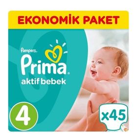 Prima Aktif Bebek No:4 Maxi 45 Adet Bebek Bezi