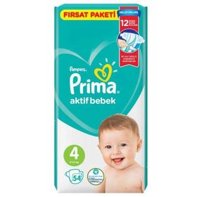 Prima Aktif Bebek No:4 Maxi 54 Adet Bebek Bezi