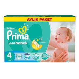 Prima Aktif Bebek No:4 Maxi 99 Adet Bebek Bezi