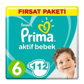 Prima Aktif Bebek No:6 XLarge 112 Adet Bebek Bezi