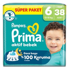 Prima Aktif Bebek No:6 XLarge 152 Adet Bebek Bezi