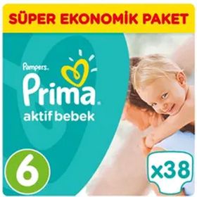 Prima Aktif Bebek No:6 XLarge 38 Adet Bebek Bezi