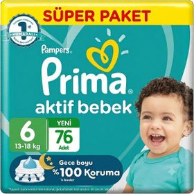 Prima Aktif Bebek No:6 XLarge 76 Adet Bebek Bezi