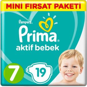 Prima Aktif Bebek No:7 XXLarge 19 Adet Bebek Bezi