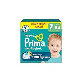 Prima Aktif Bebek No:7 XXLarge 54 Adet Bebek Bezi