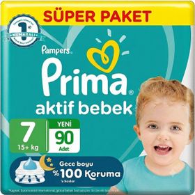 Prima Aktif Bebek No:7 XXLarge 90 Adet Bebek Bezi