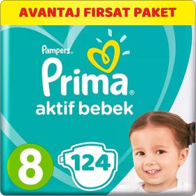 Prima Aktif Bebek No:8 XXXLarge 135 Adet Bebek Bezi