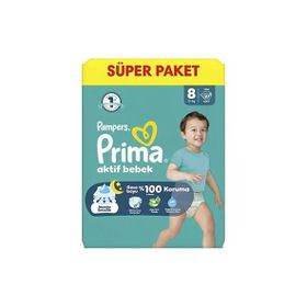 Prima Aktif Bebek No:8 XXXLarge 54 Adet Bebek Bezi
