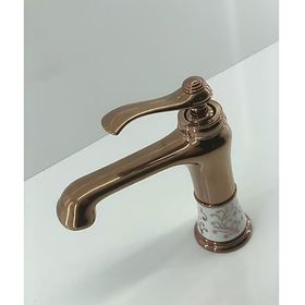 Prima Bakır Rustik Desenli Lavabo Bataryası