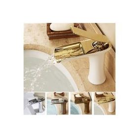 Prima Beyaz Gold Şelale Lavabo Bataryası