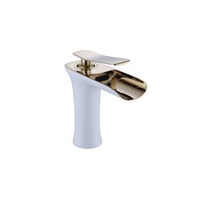 Prima Beyaz Gold Şelale Lavabo Bataryası