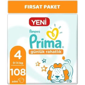 Prima Günlük Rahatlık No:4 Maxi 108 Adet Bebek Bezi