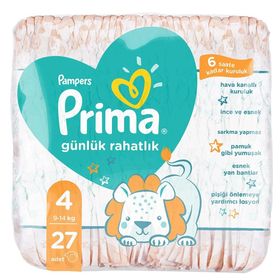 Prima Günlük Rahatlık No:4 Maxi 27 Adet Bebek Bezi