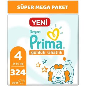 Prima Günlük Rahatlık No:4 Maxi 324 Adet Bebek Bezi