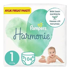 Prima Harmonie No:1 Yenidoğan 104 Adet Bebek Bezi