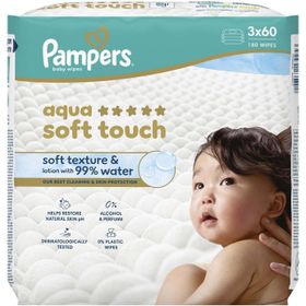 Prima Pampers Aqua Soft Touch 3x60 Yaprak Islak Havlu Mendil