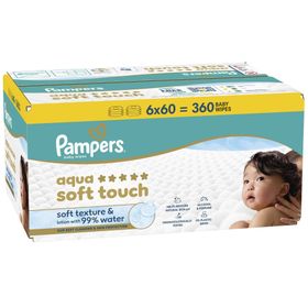 Prima Pampers Aqua Soft Touch 6x60 Yaprak Islak Havlu Mendil