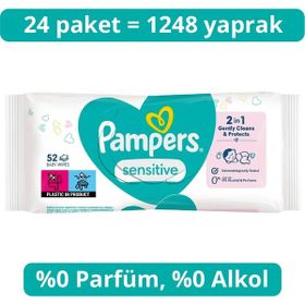 Prima Pampers Sensitive 24x52 1248 Yaprak Islak Mendil