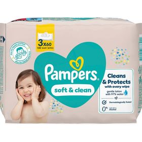 Prima Pampers Soft Clean 6x60 360 Yaprak Islak Havlu Mendil