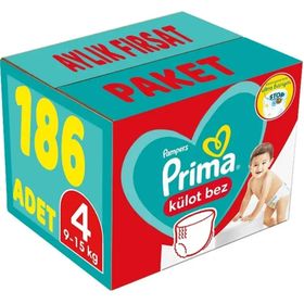 Prima Pants No:4 Maxi 186 Adet Külot Bebek Bezi